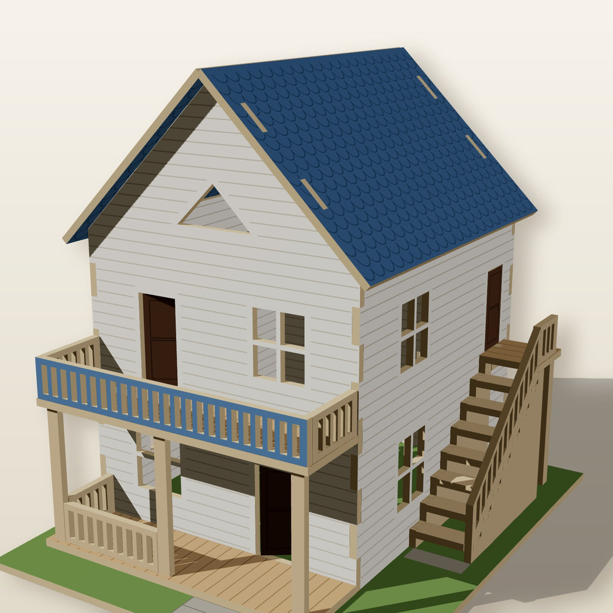 Balcony House - Laser-Cut SVG Files