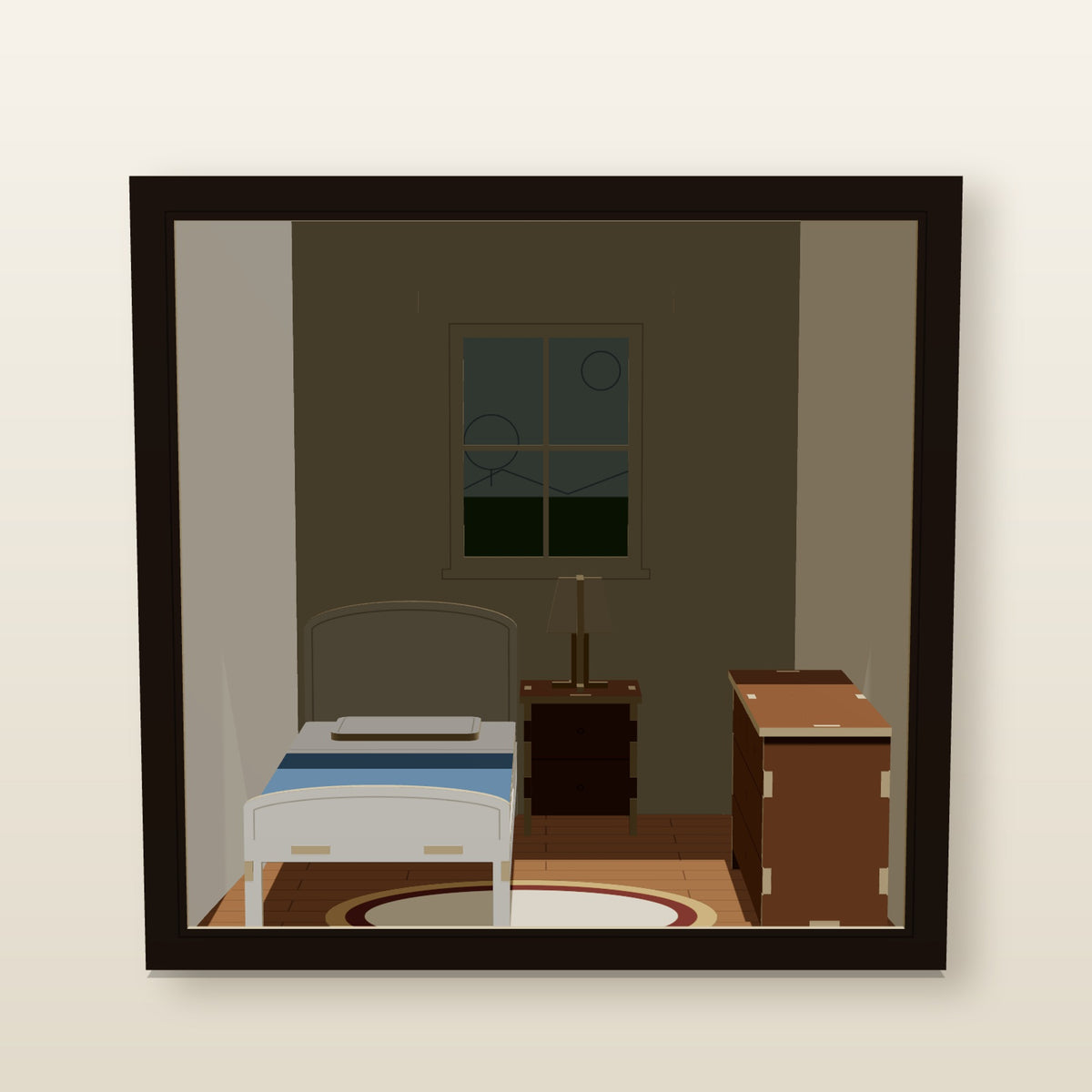 Bedroom Room Box (1:12) - Laser-Cut SVG Files