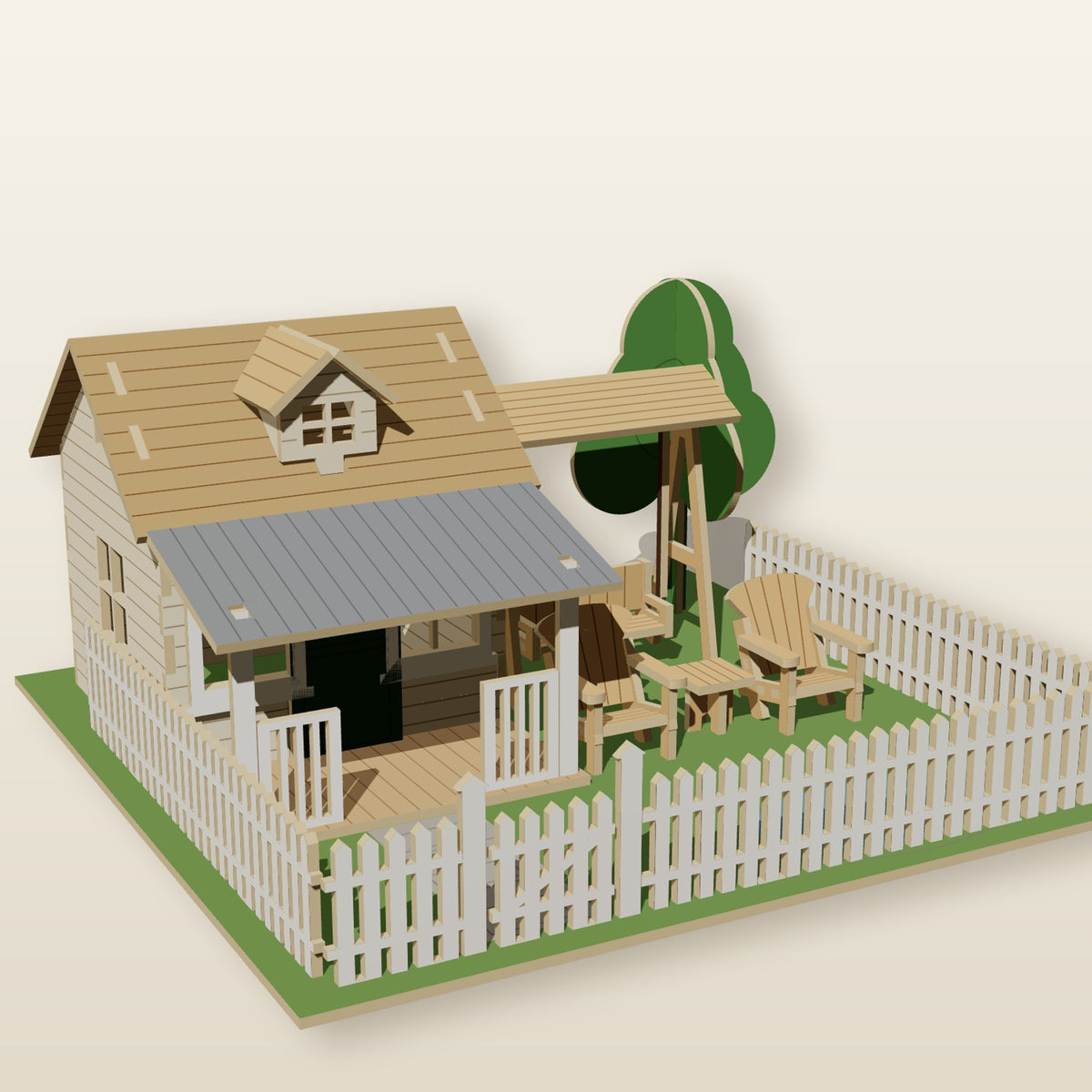 Dormer Cottage (1:24) - Laser-Cut SVG Files