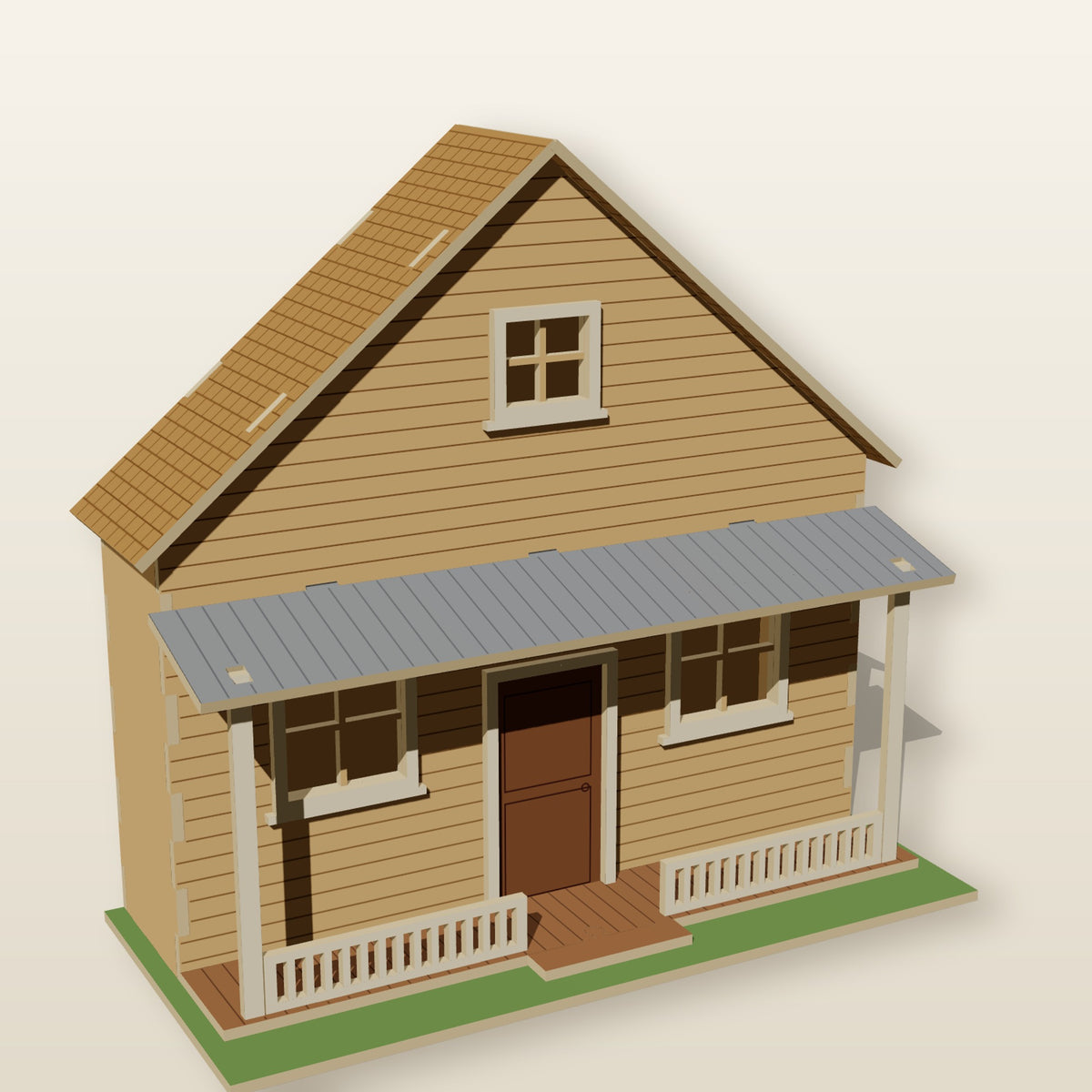 Porch Cabin Front - Laser-Cut SVG Files