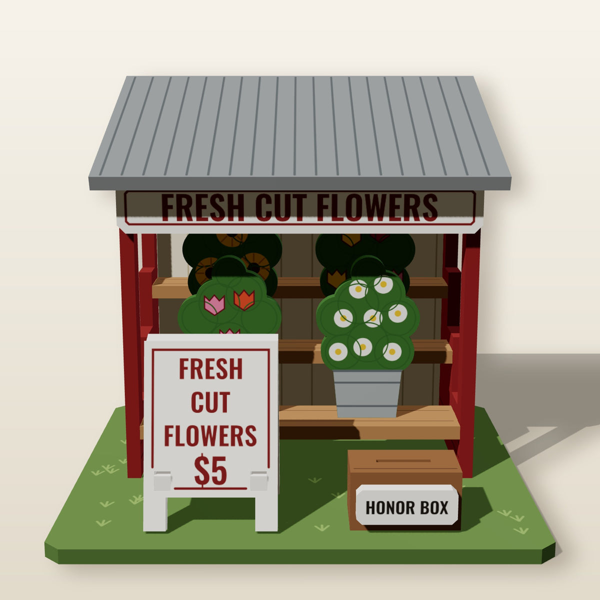 Fresh Cut Flower Stand - Laser-Cut SVG Files