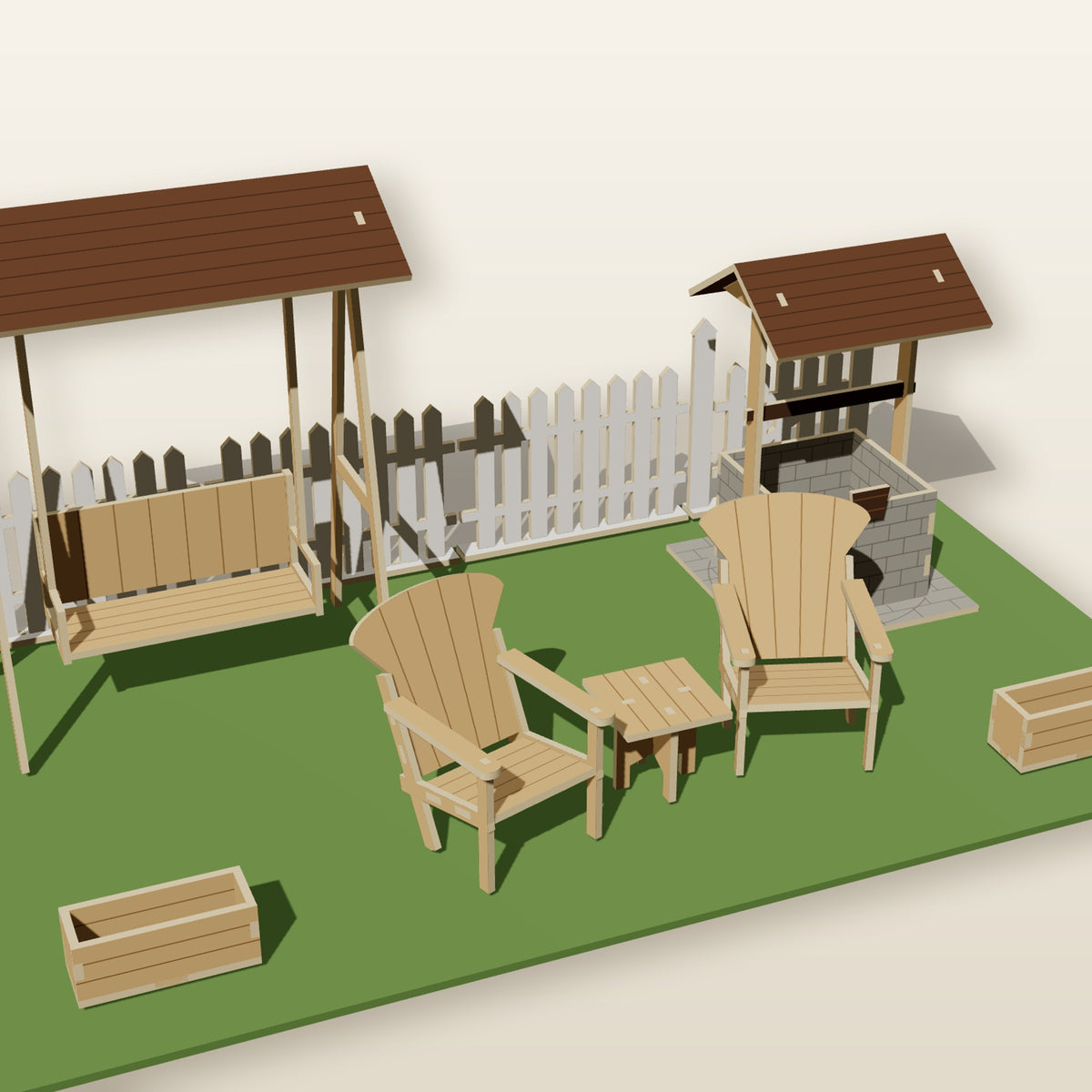 Garden Furniture (1:12) - Laser-Cut SVG Files
