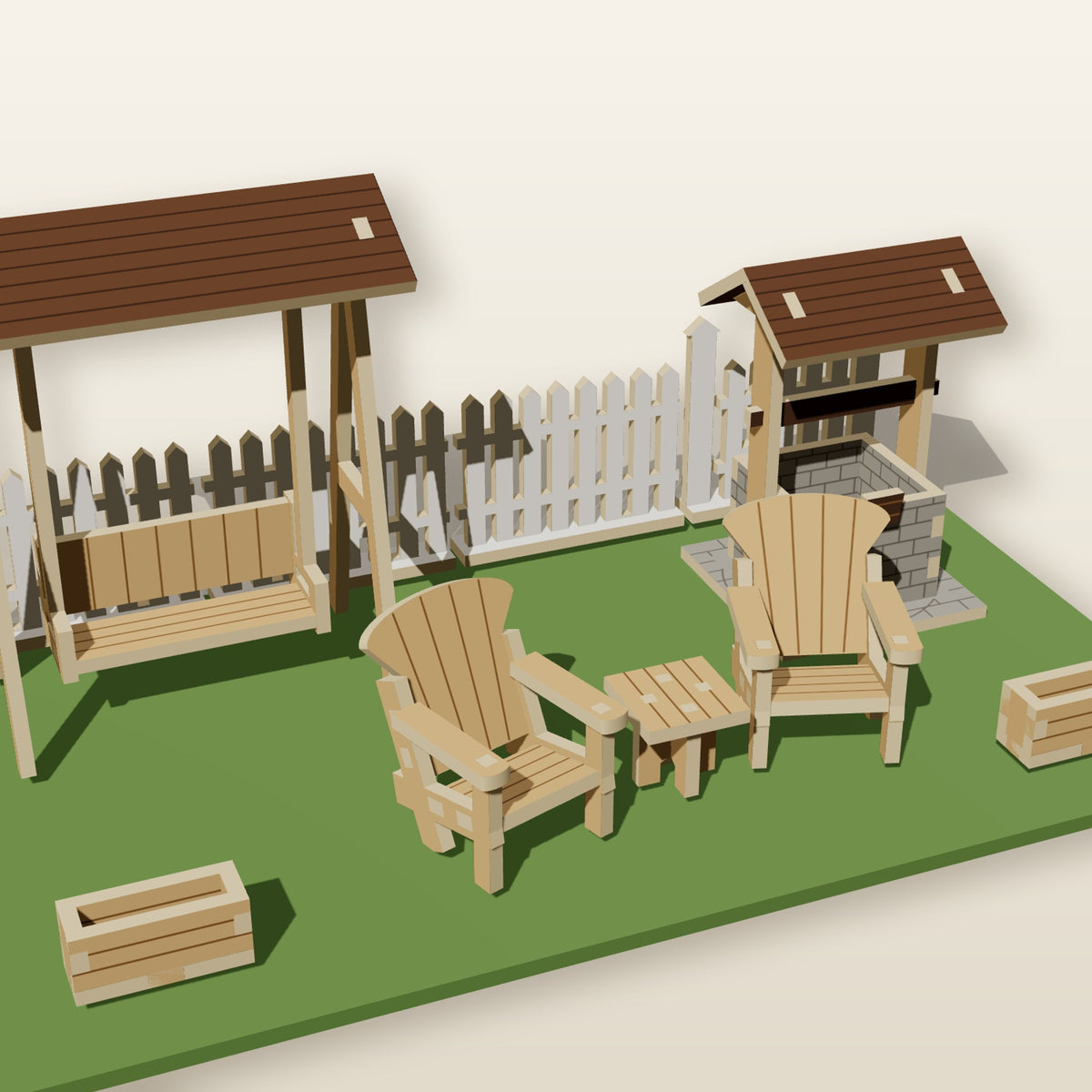 Garden Furniture (1:24) - Laser-Cut SVG Files