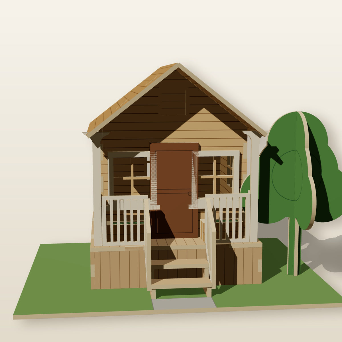 Porch Cabin (1:24) - Laser-Cut SVG Files