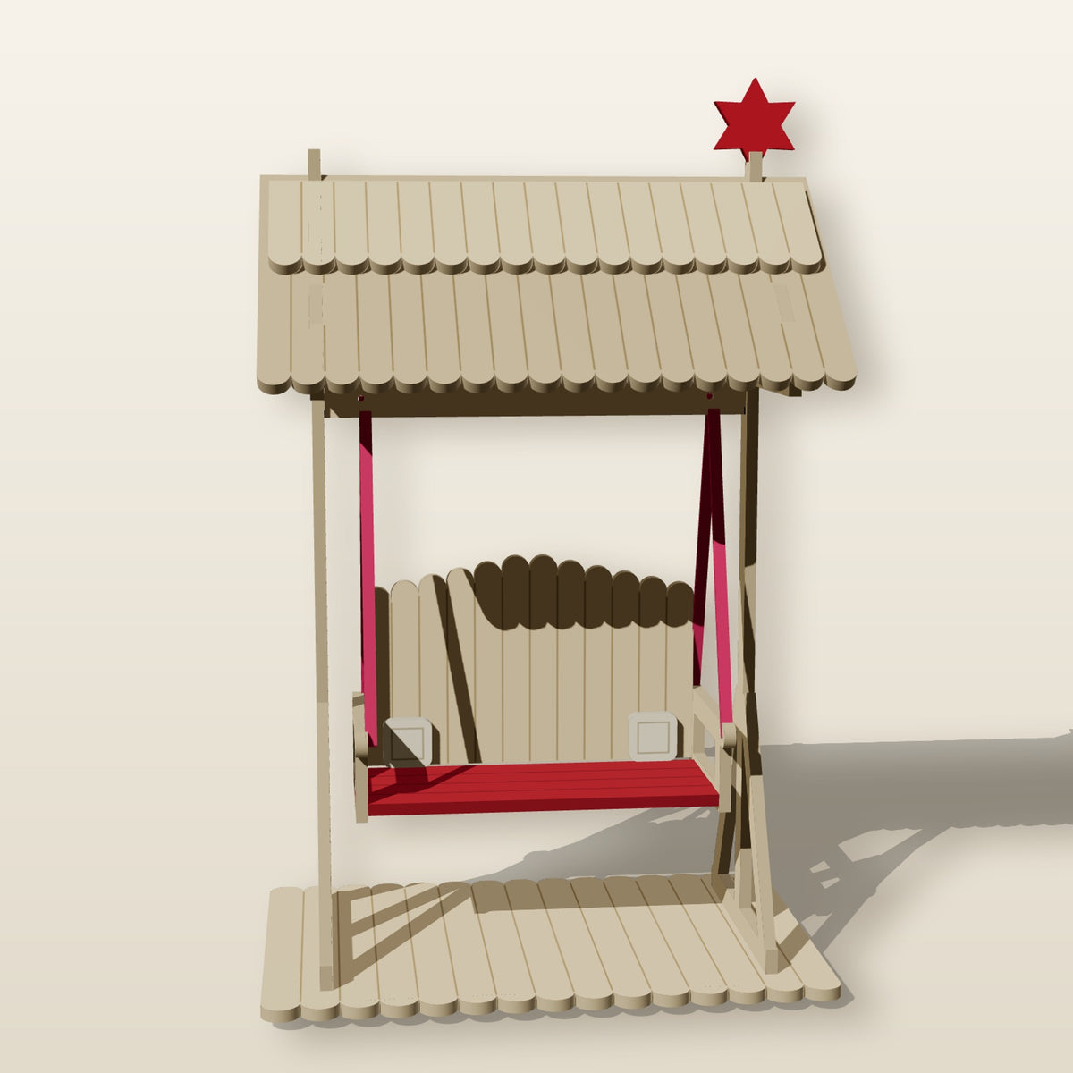 Covered Porch Swing (1:12) - Laser-Cut SVG Files
