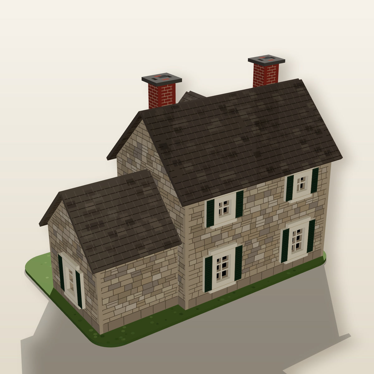 Stone Farmhouse - Laser-Cut SVG Files