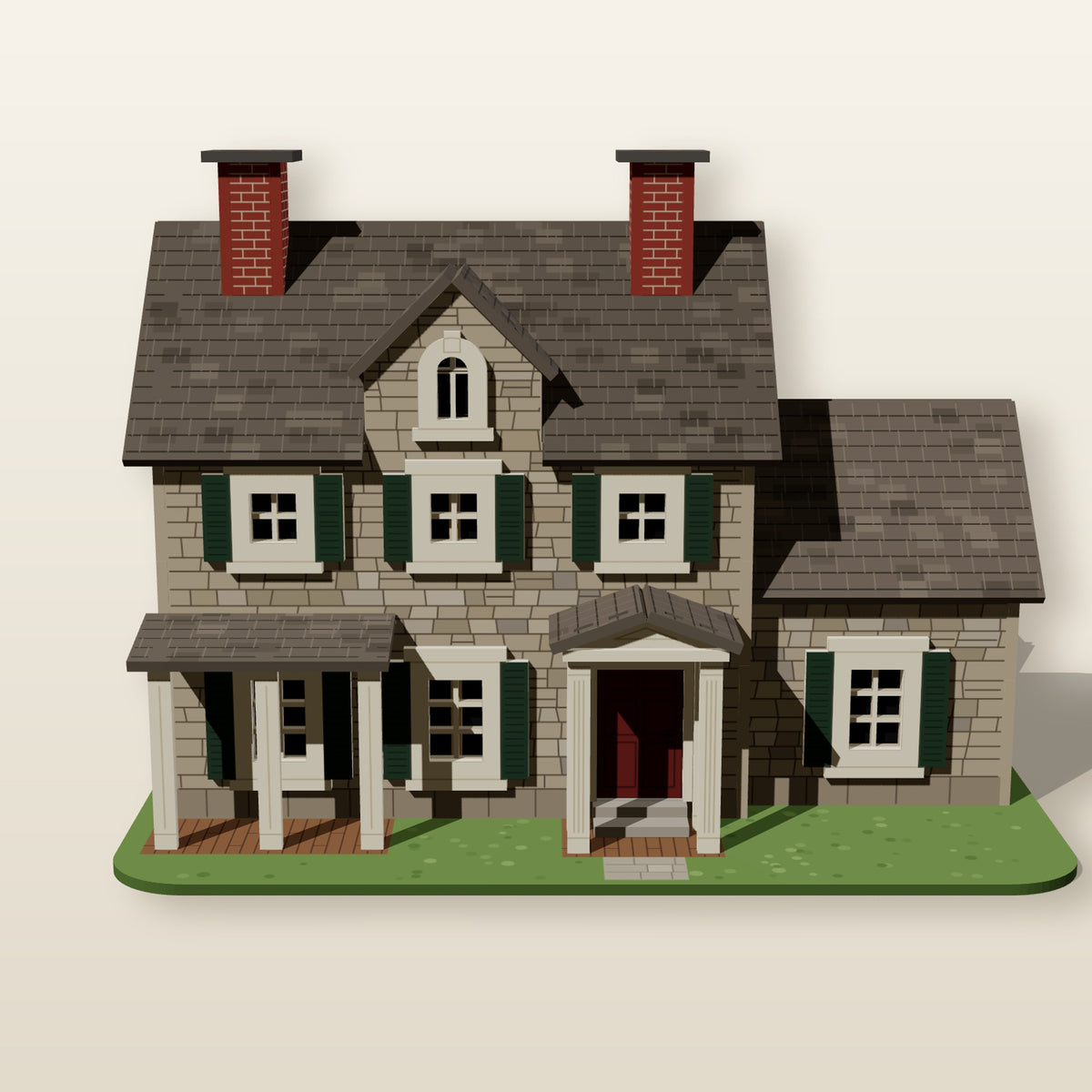 Stone Farmhouse - Laser-Cut SVG Files