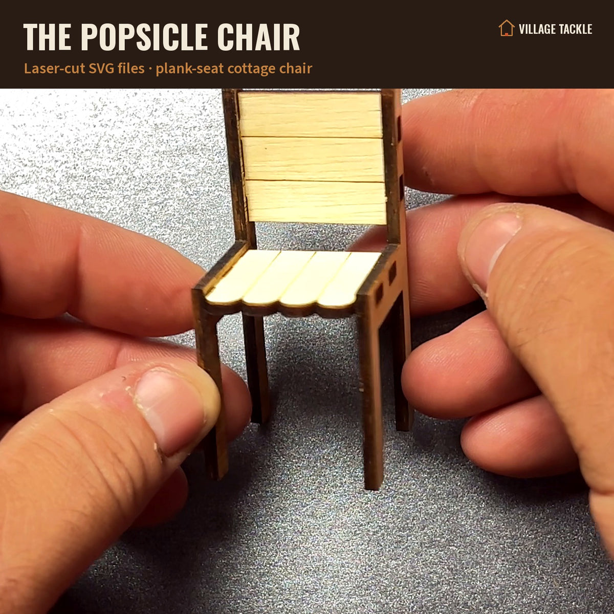 Popsicle Chair (1:12) - Laser-Cut SVG Files