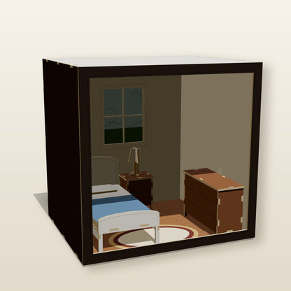 Bedroom Room Box (1:12) - Laser-Cut SVG Files