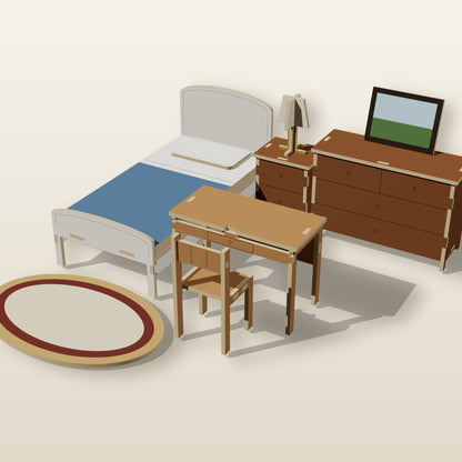Bedroom Set (1:12) - Laser-Cut SVG Files