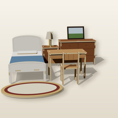 Bedroom Set (1:12) - Laser-Cut SVG Files
