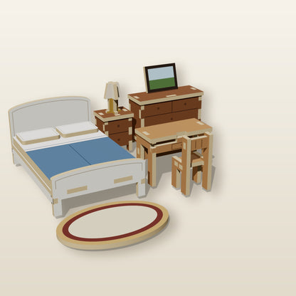 Bedroom Set (1:24) - Laser-Cut SVG Files