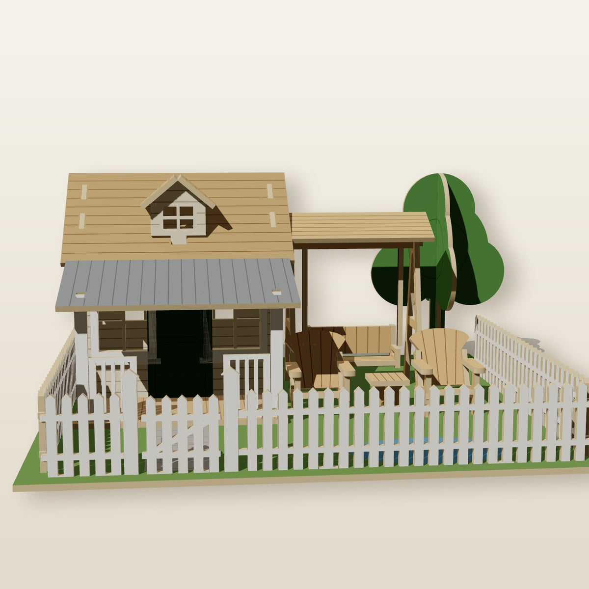 Dormer Cottage (1:24) - Laser-Cut SVG Files