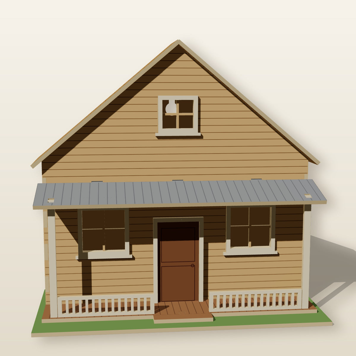 Porch Cabin Front - Laser-Cut SVG Files