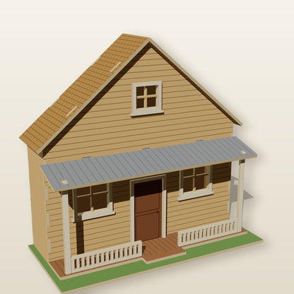 Porch Cabin Front - Laser-Cut SVG Files