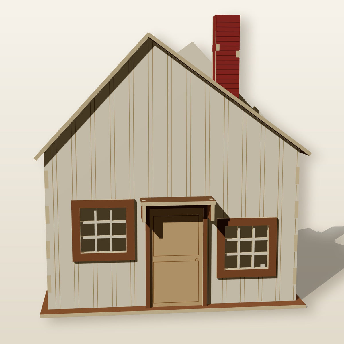 Saltbox House Front - Laser-Cut SVG Files