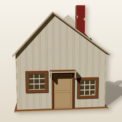 Saltbox House Front - Laser-Cut SVG Files