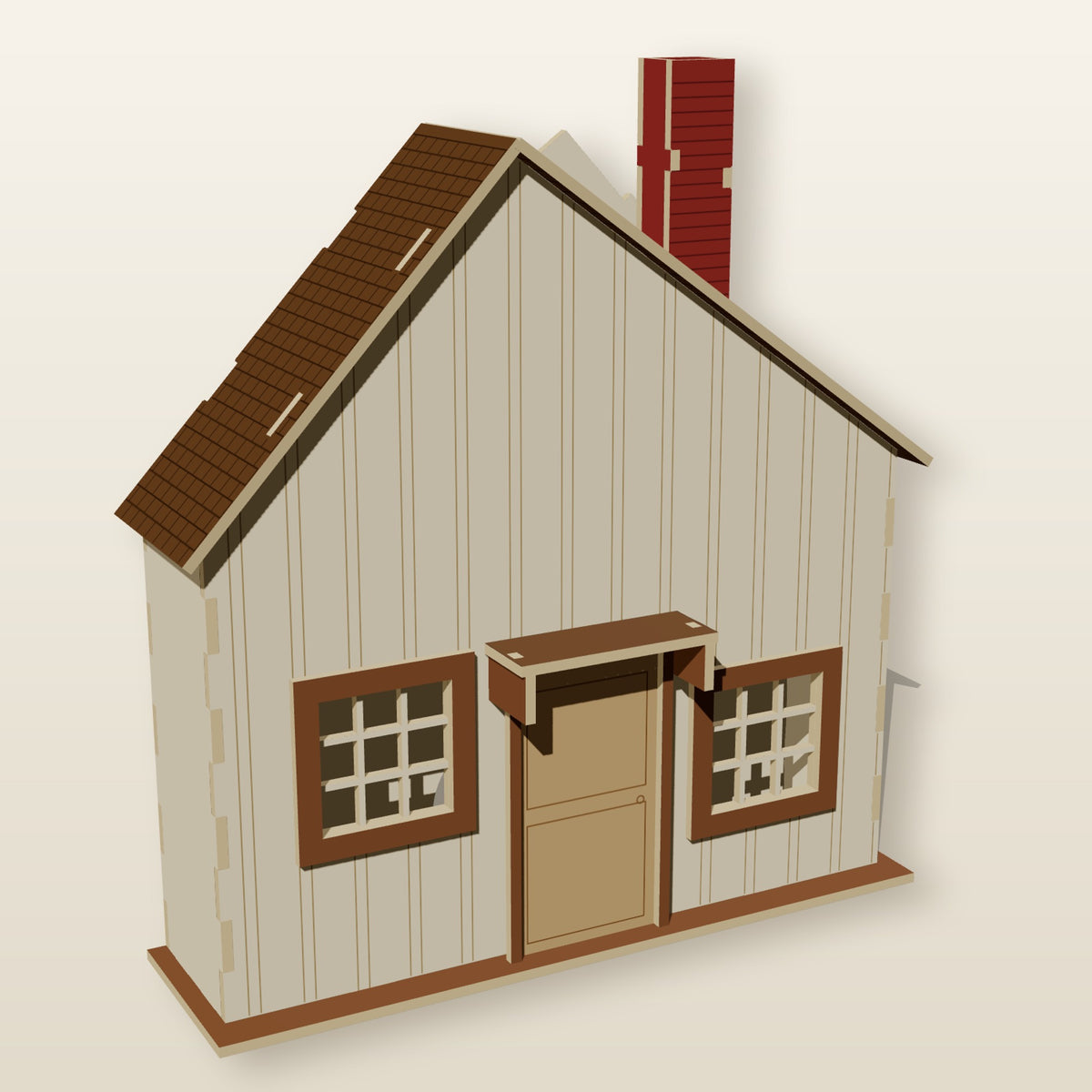 Saltbox House Front - Laser-Cut SVG Files