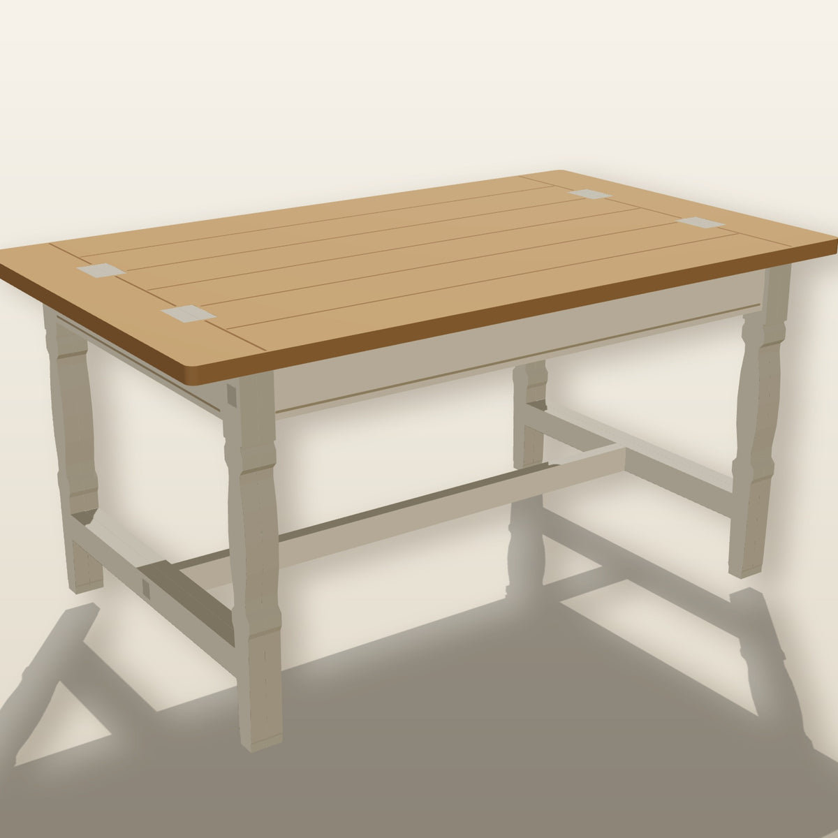 Farmhouse Kitchen Table (1:12) - Laser-Cut SVG Files