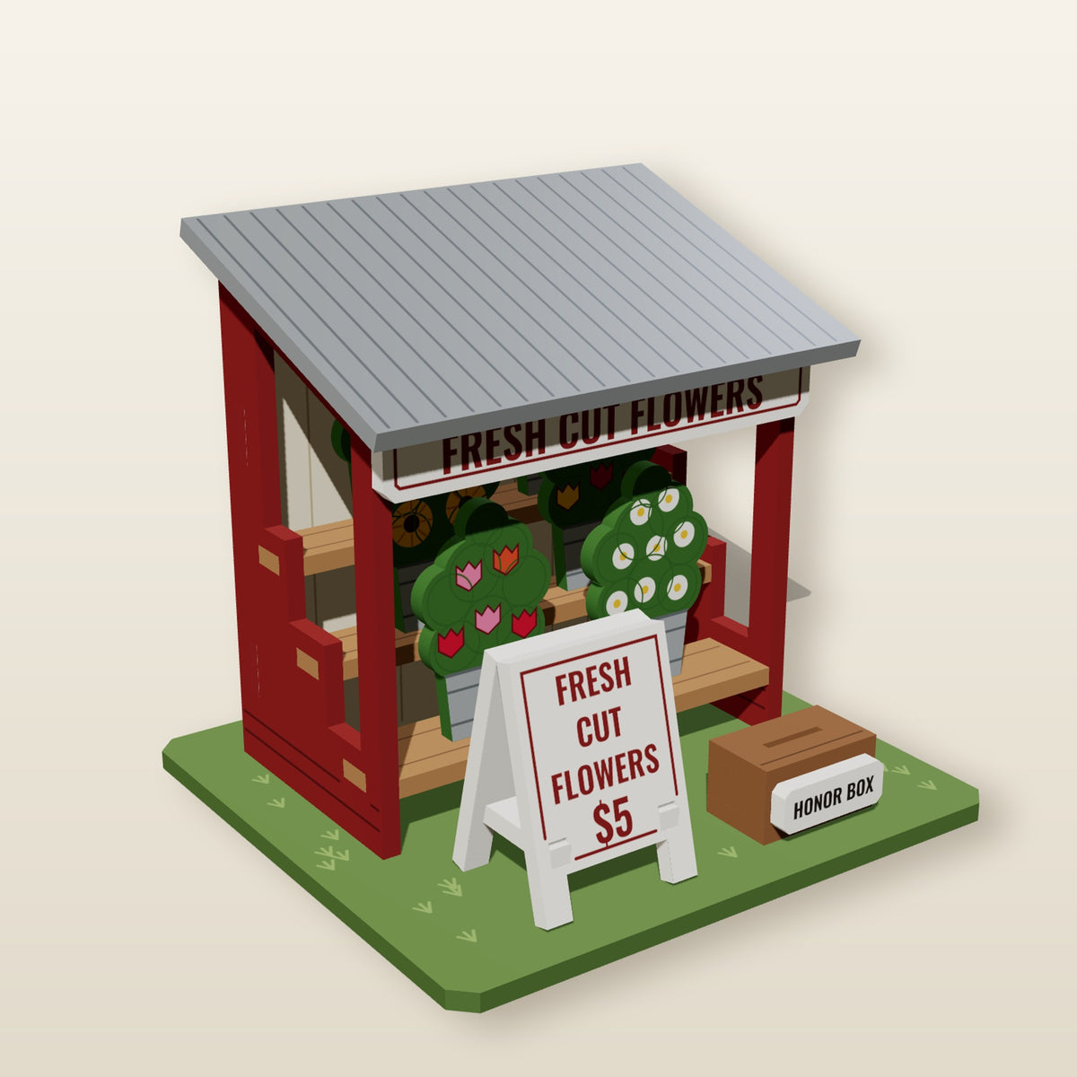 Fresh Cut Flower Stand - Laser-Cut SVG Files