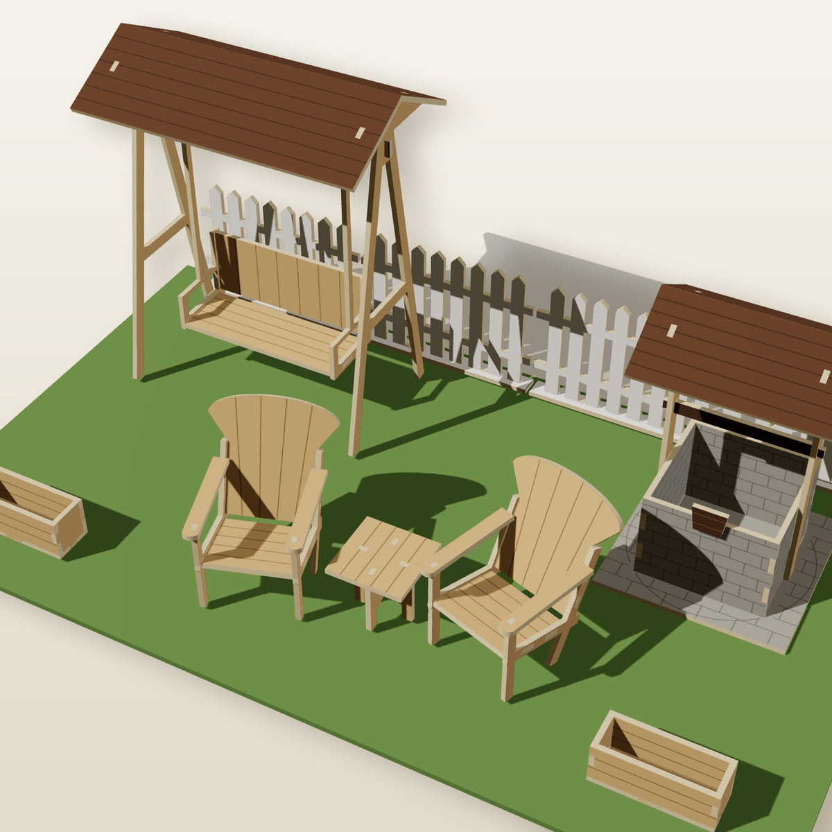 Garden Furniture (1:12) - Laser-Cut SVG Files
