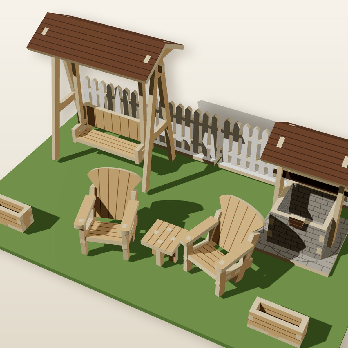 Garden Furniture (1:24) - Laser-Cut SVG Files