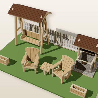 Garden Furniture (1:24) - Laser-Cut SVG Files