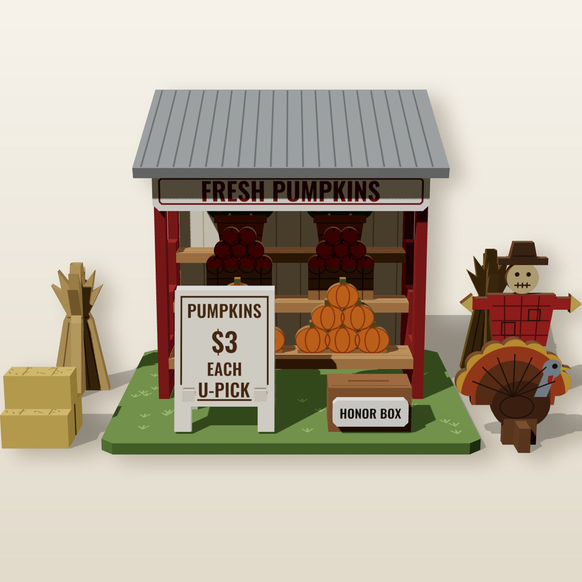Harvest Pumpkin Stand - Laser-Cut SVG Files