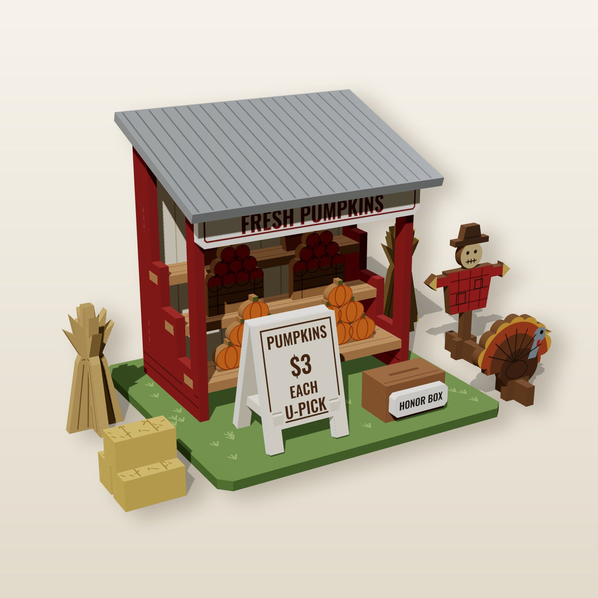 Harvest Pumpkin Stand - Laser-Cut SVG Files