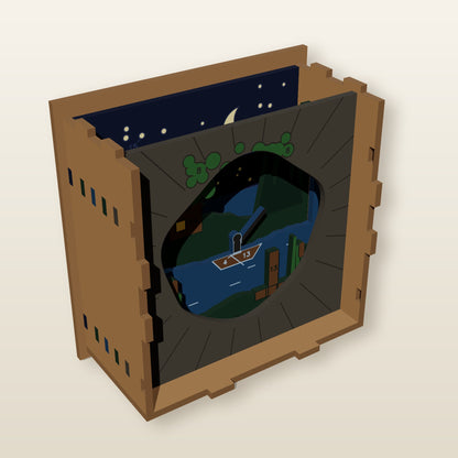 Keyhole Door: Moonlit Pond - Laser-Cut SVG Files