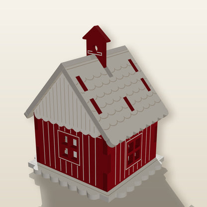 Lighted Farm Barn Ornament - Personalized Laser-Cut SVG File