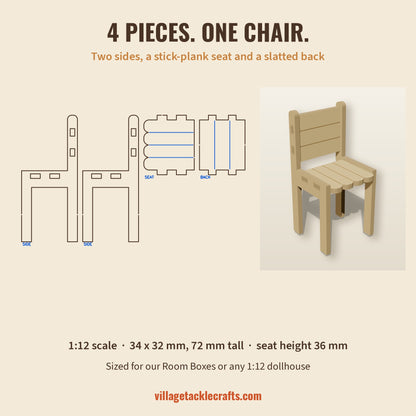 Popsicle Chair (1:12) - Laser-Cut SVG Files