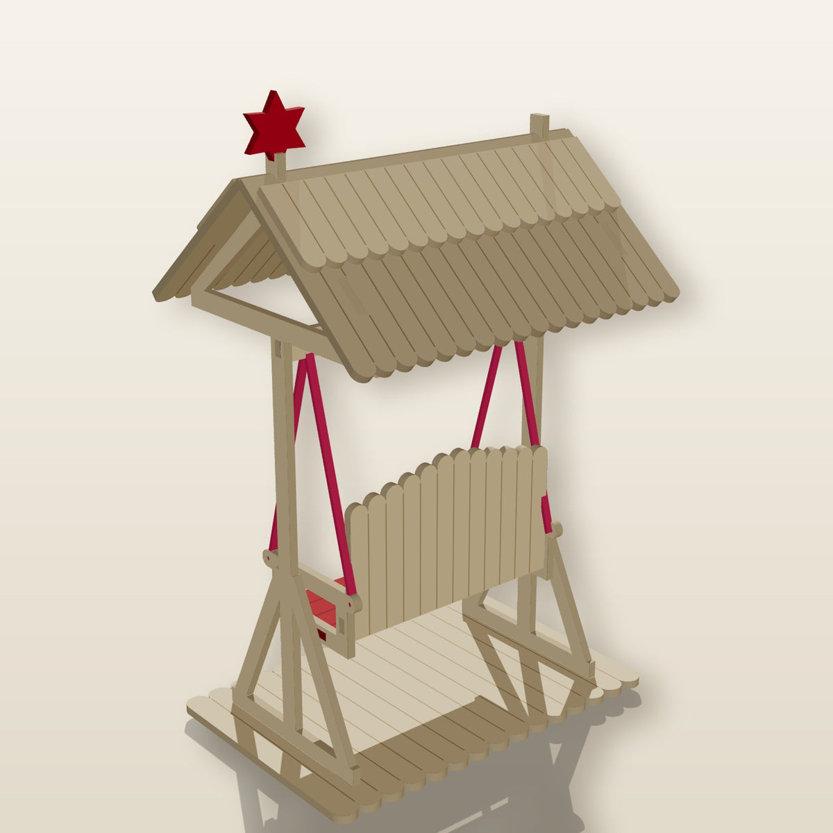 Covered Porch Swing (1:12) - Laser-Cut SVG Files