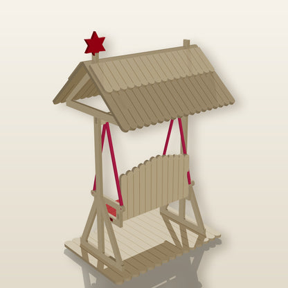 Covered Porch Swing (1:12) - Laser-Cut SVG Files