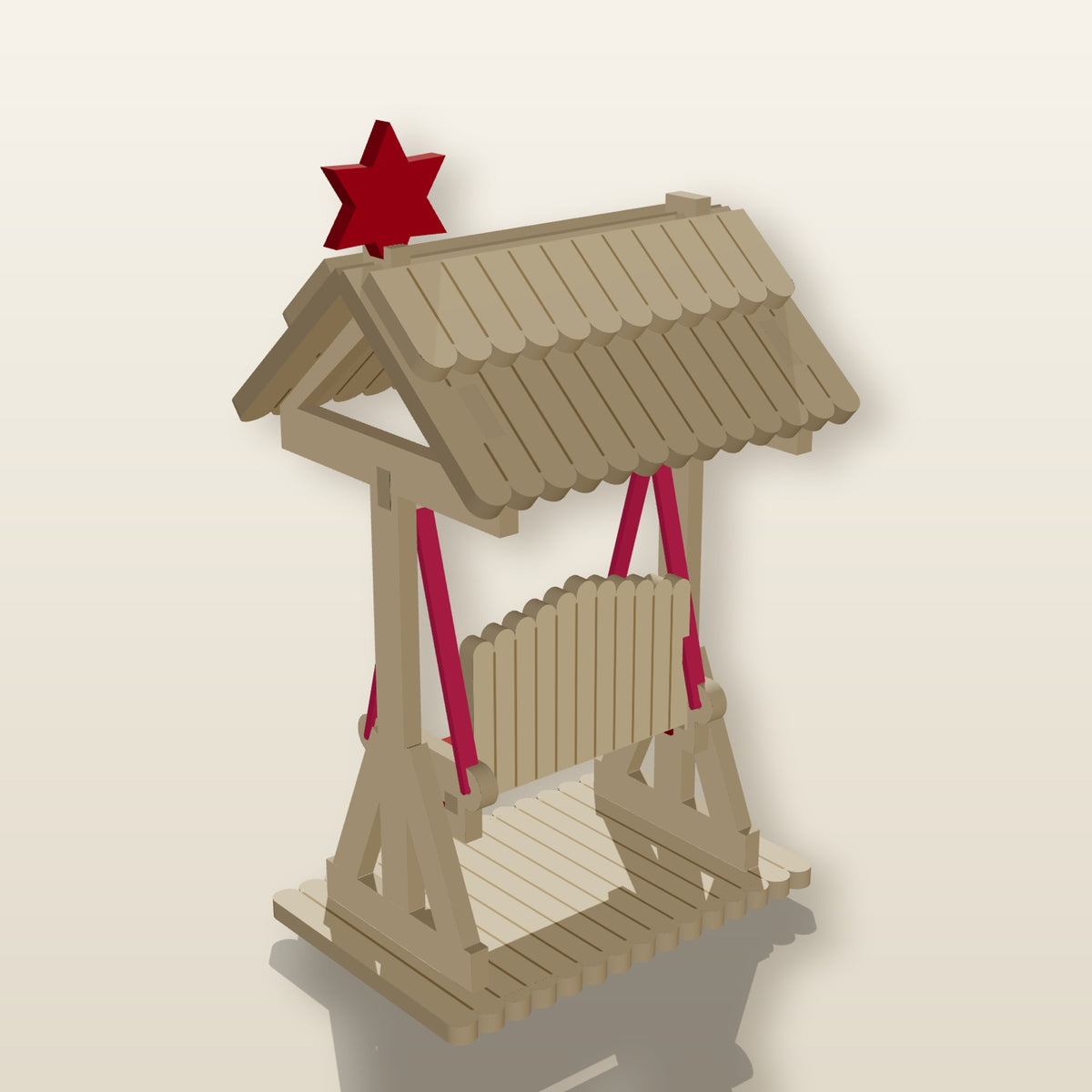 Covered Porch Swing (1:24) - Laser-Cut SVG Files