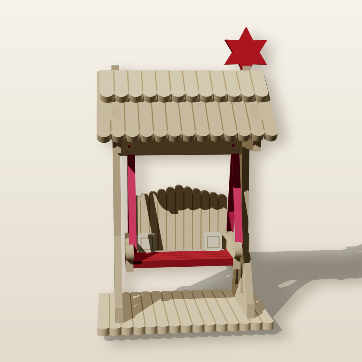 Covered Porch Swing (1:24) - Laser-Cut SVG Files
