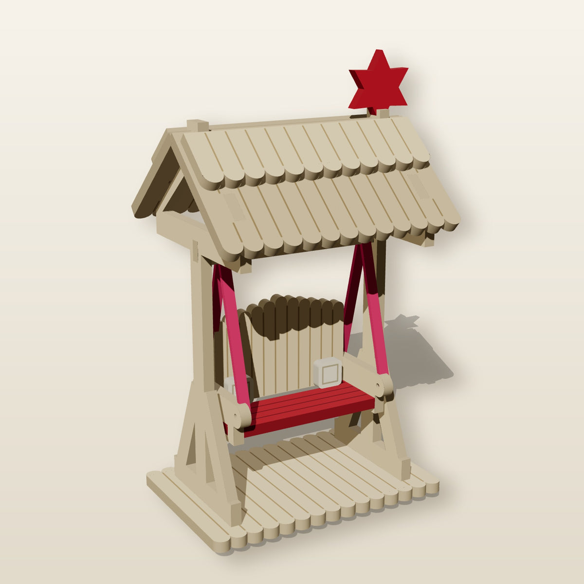 Covered Porch Swing (1:24) - Laser-Cut SVG Files