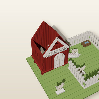 Royal Coop with the roof lifted off to show the nesting boxes