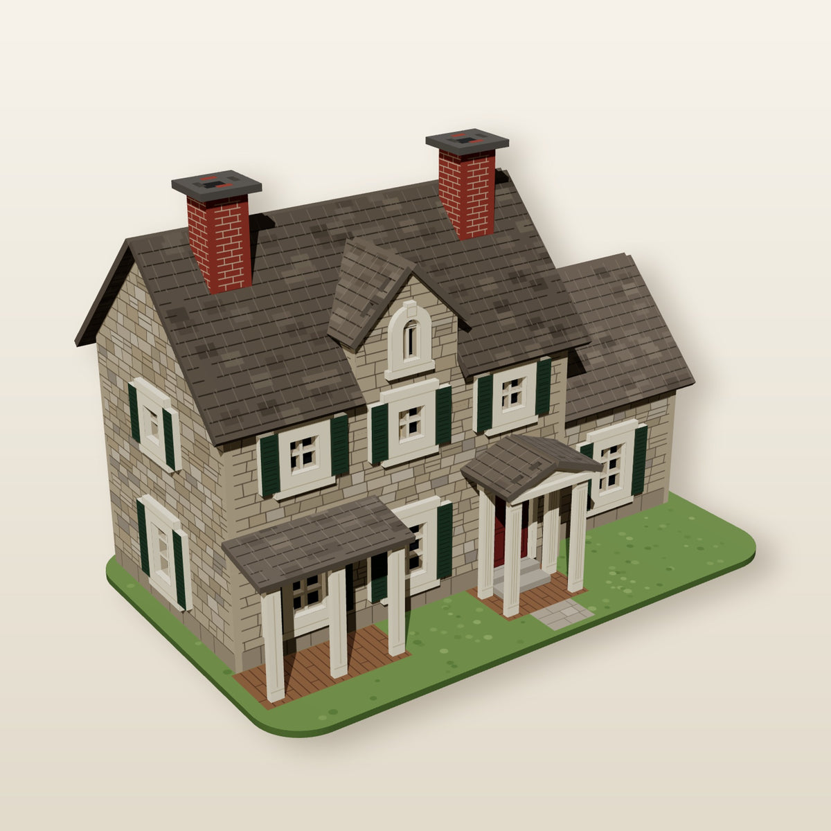 Stone Farmhouse - Laser-Cut SVG Files