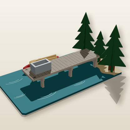 Waterfront Scene - Laser-Cut SVG Files