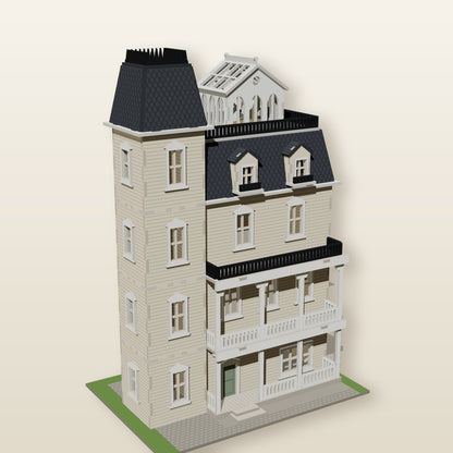 Wisteria Victorian - Laser-Cut Second Empire House SVG Files (1:48)